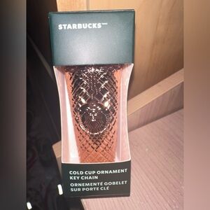 Rosegold Starbucks keychain